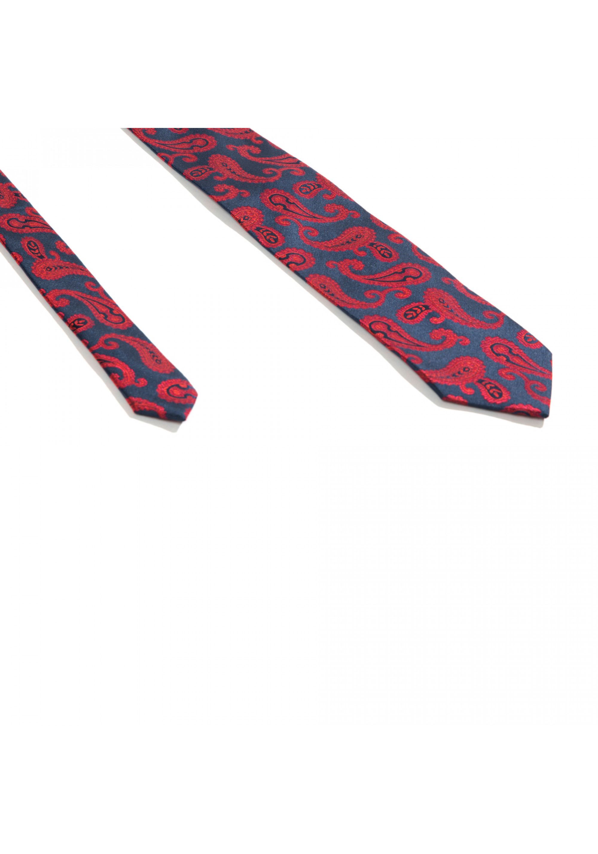 Cravata paisley brocart rosu